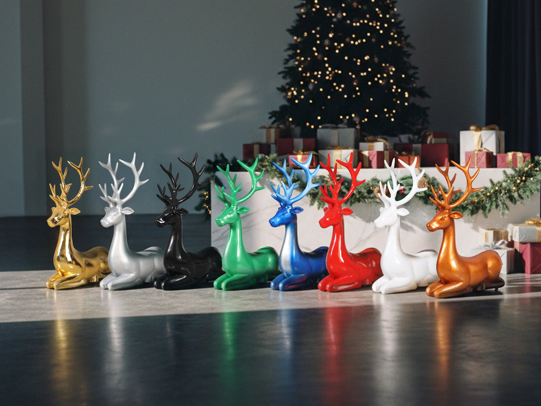 Christmas Animal Statues Display