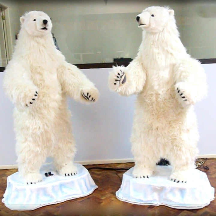 Animatronics 2 Polar Bears -130cm Tall