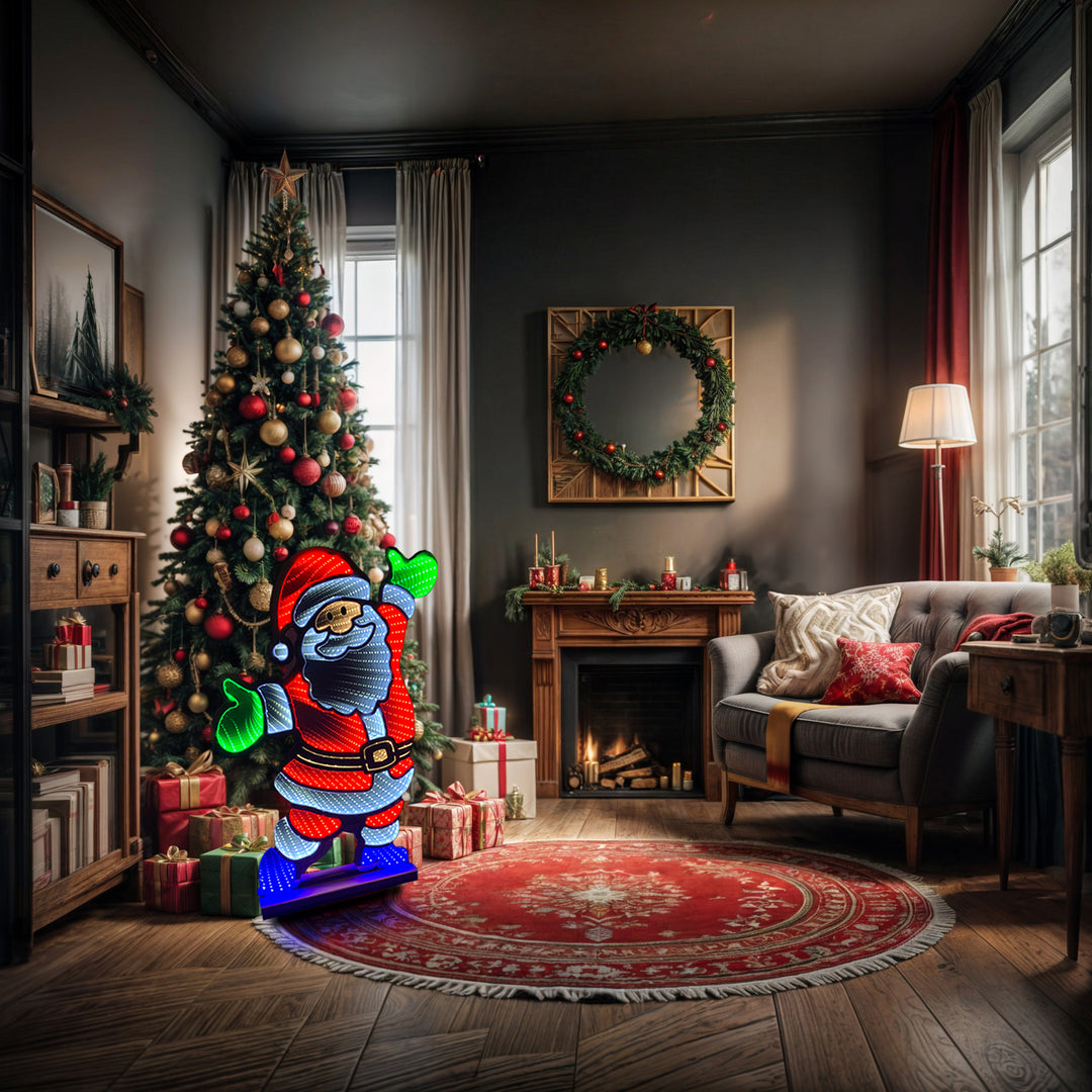 Infinity Standing Santa With Wooden Base (60cm or 120cm)