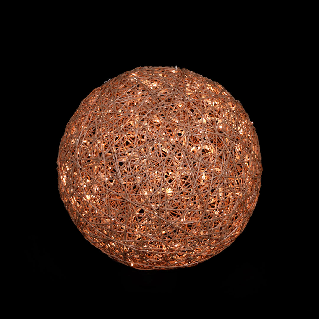 Organic Ball 31"(80Cm), 3D Lit - Brown, Warm White Led