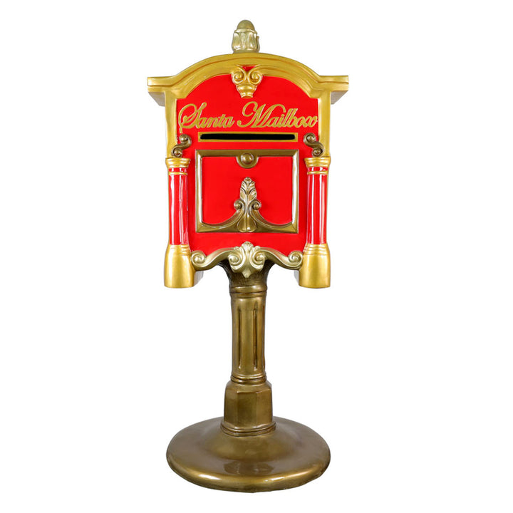 Santa Mailbox (Gold/Red)