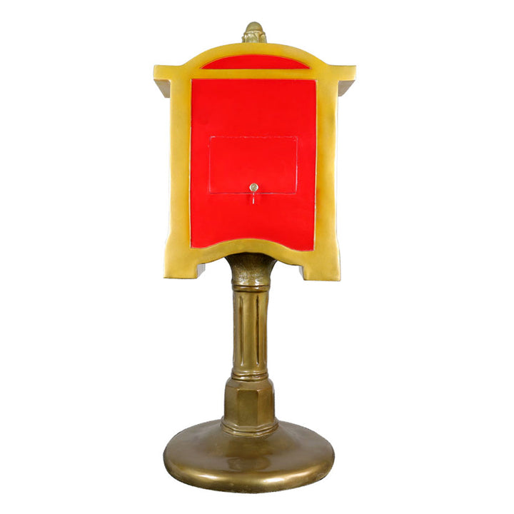 Santa Mailbox (Gold/Red)
