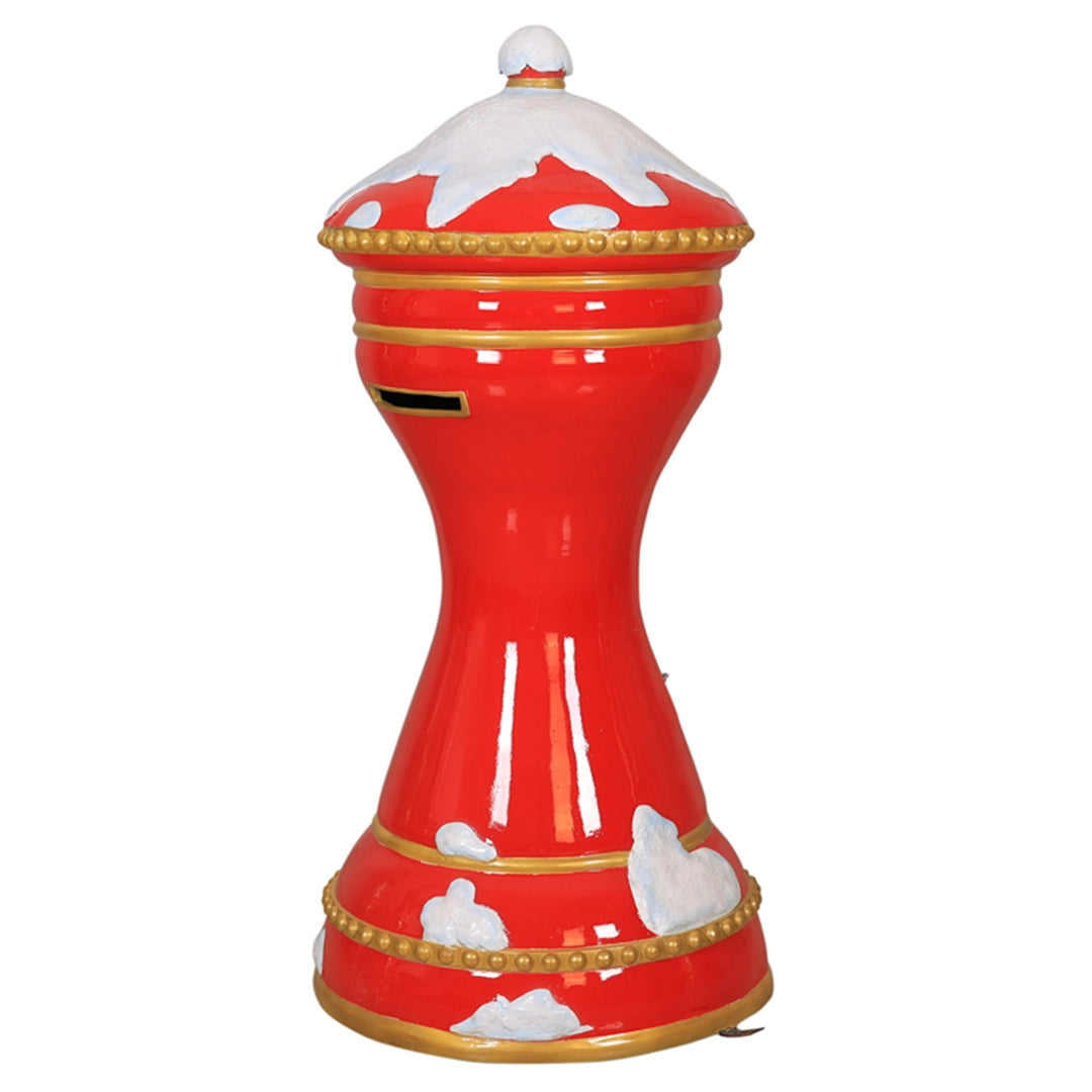 Round Santa Mail Box (Red)