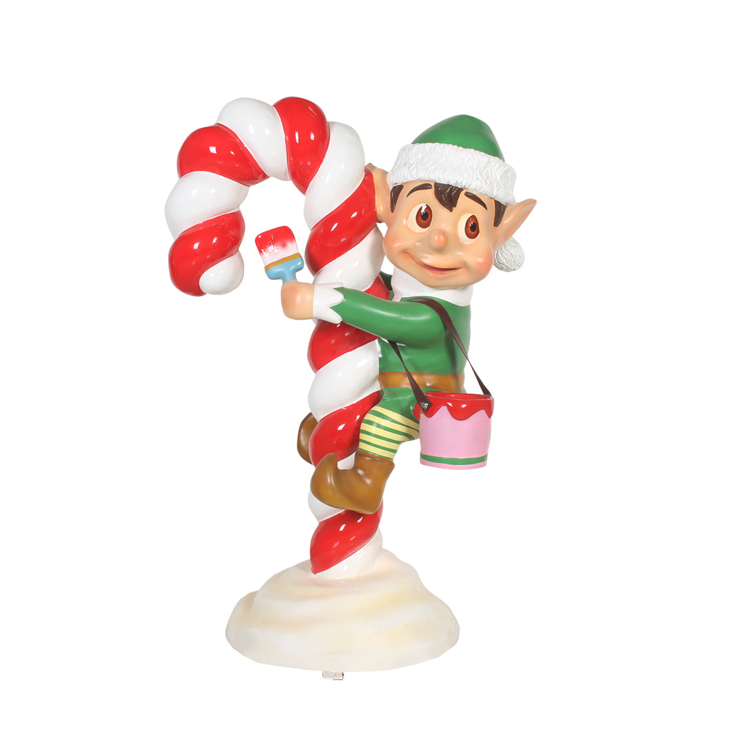 Santa elf on Candy Cane