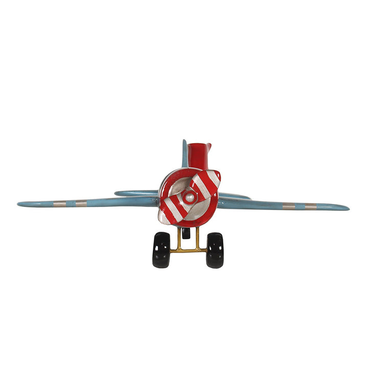 14-inch Blue Vintage Airplane Statue