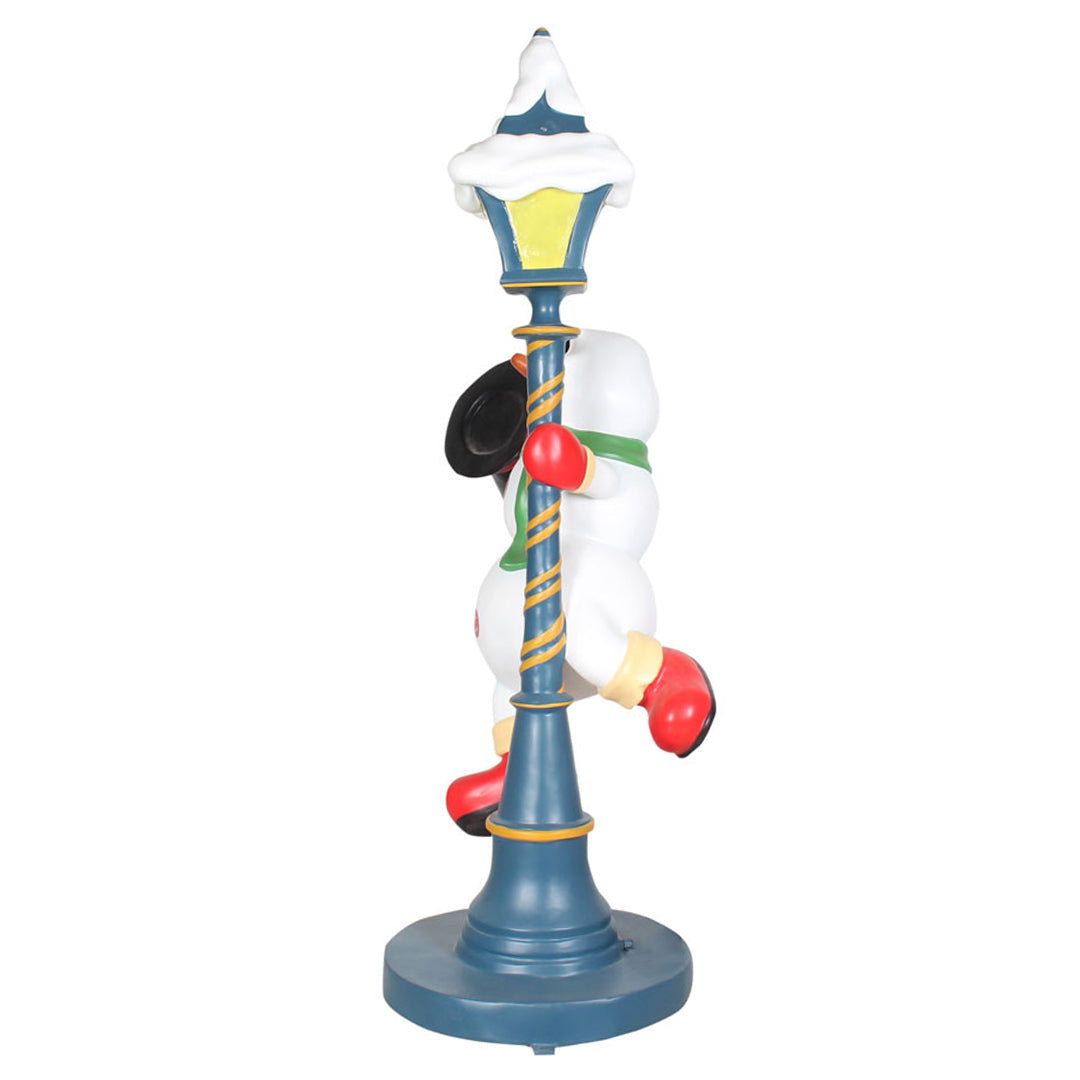 Snowman on a Light Post