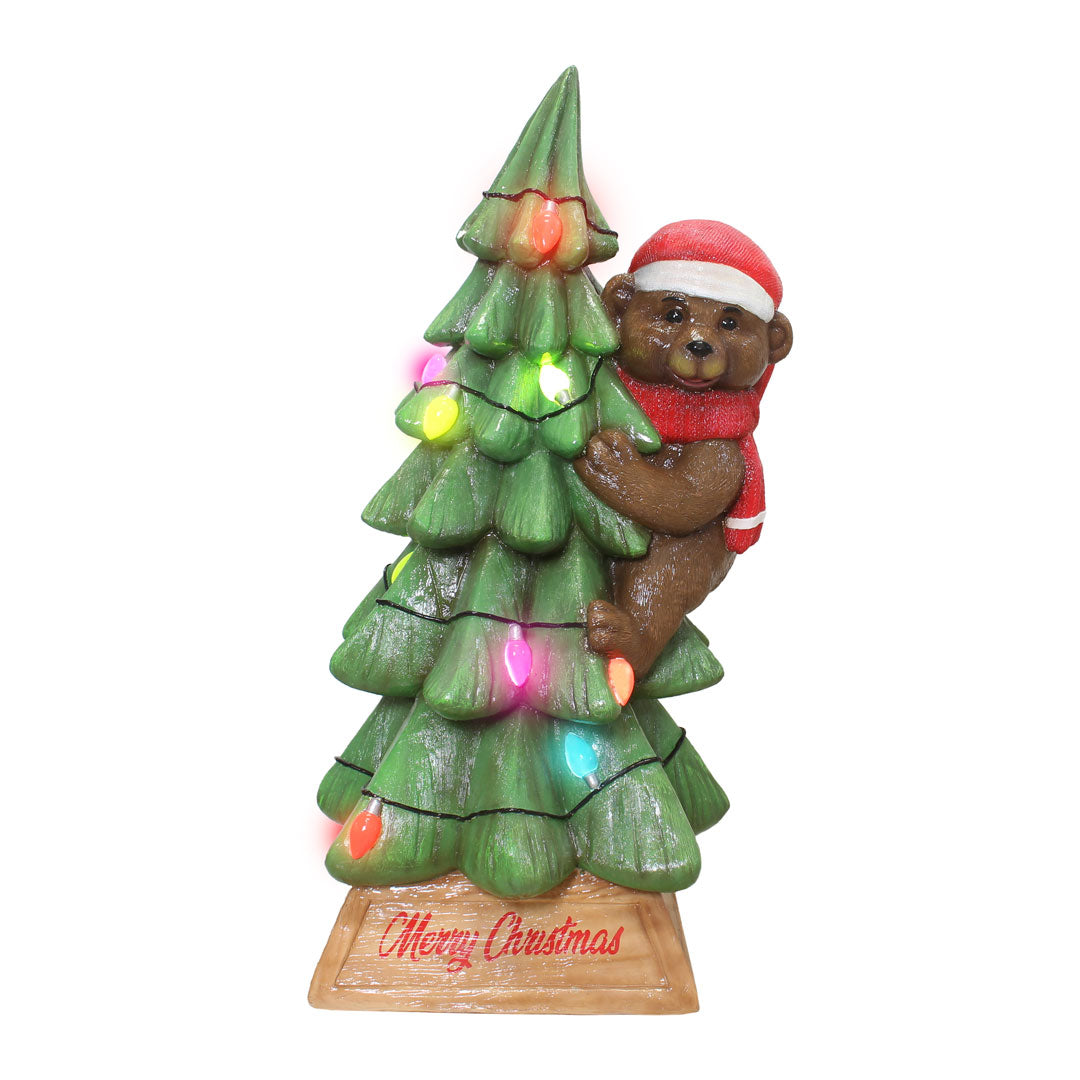 Bear On A Christmas Tree