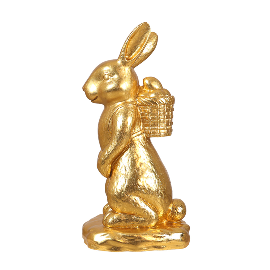 Easter Bunny with Easter Basket Statue