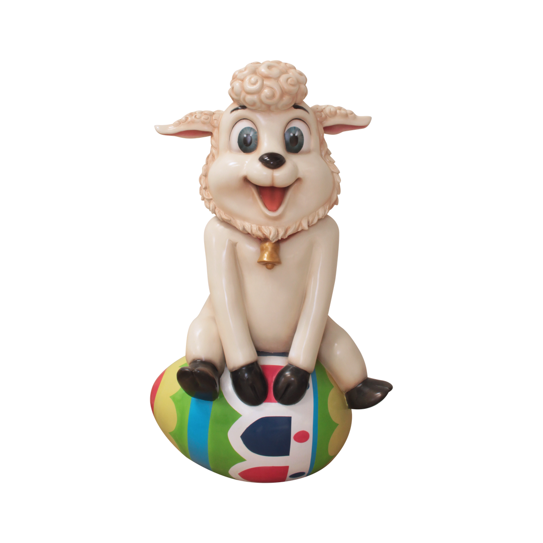 Easter Lamb Sitting in Easter Egg