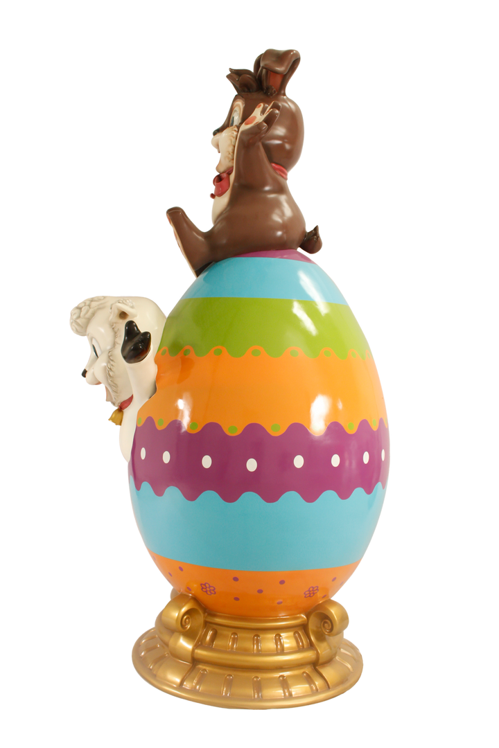 Easter egg with Lamb and Bunny