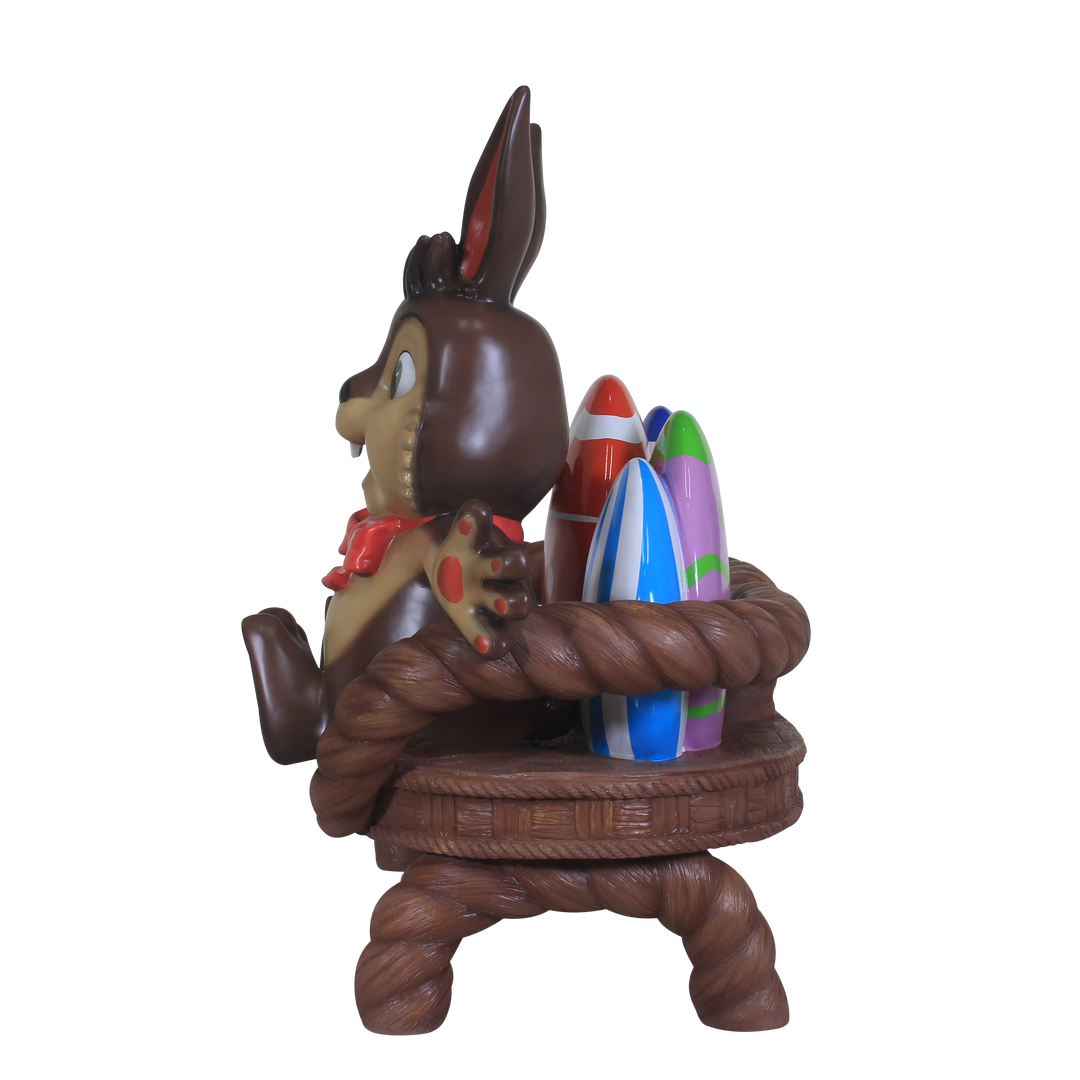 Easter Egg Bench with Easter Bunny