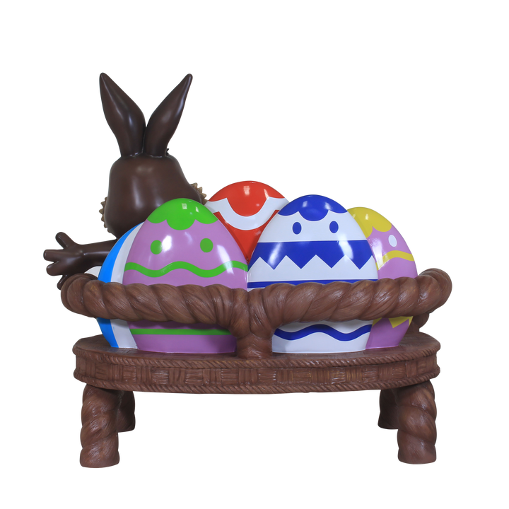Easter Egg Bench with Easter Bunny