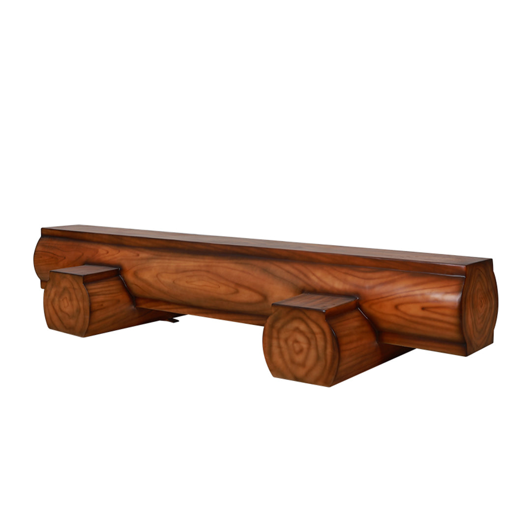 Wooden Log Bench