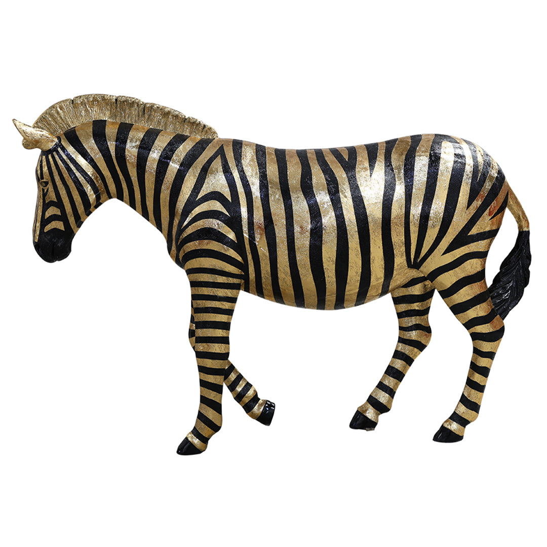 Zebra ( Black with a stripe of gold Leaf