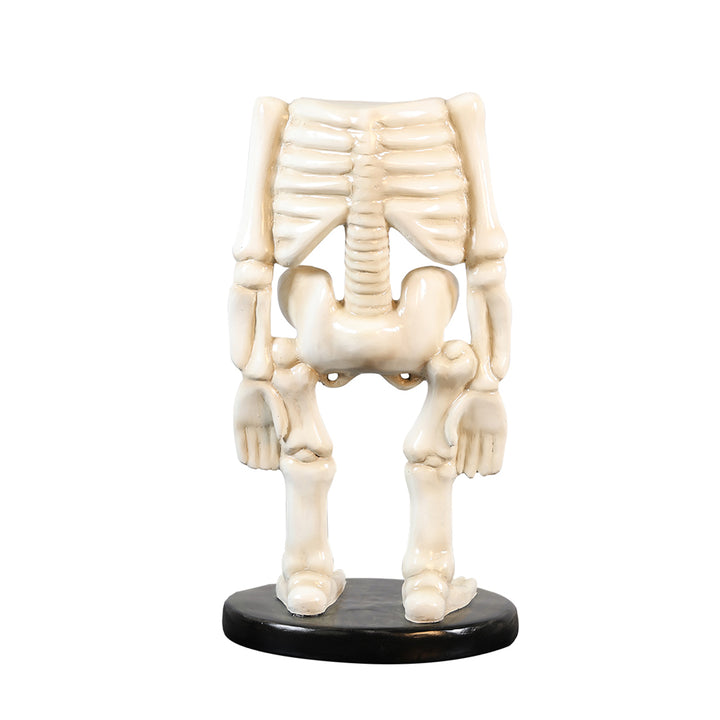 skeleton statue halloween yard decor backview