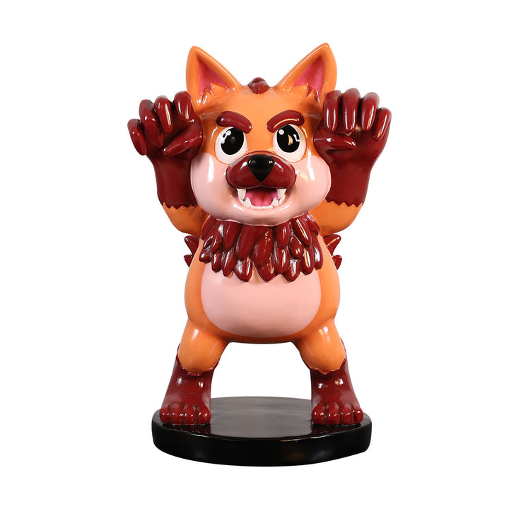 baby werewolf figurine with stand halloween display