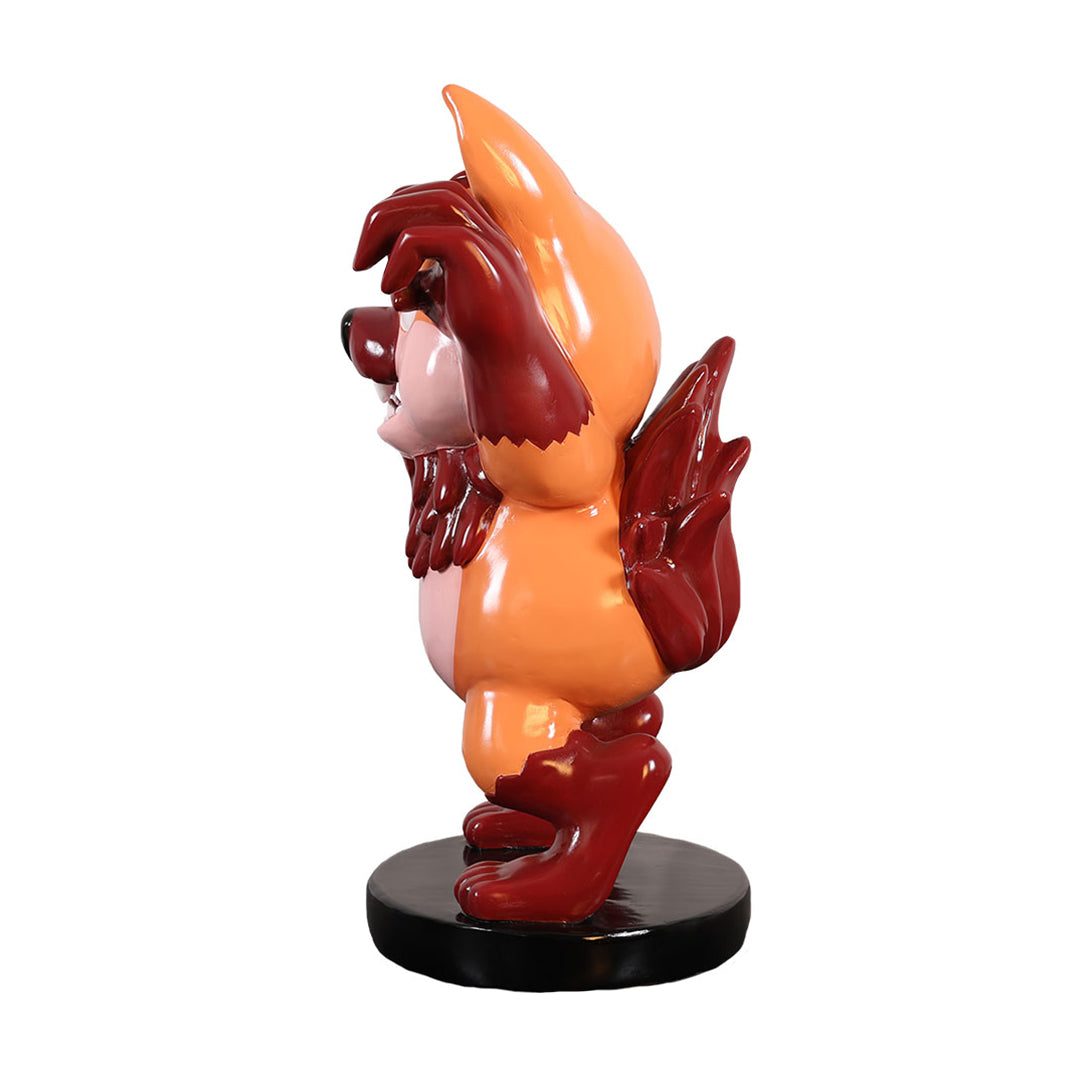 baby werewolf figurine with stand halloween display sideview