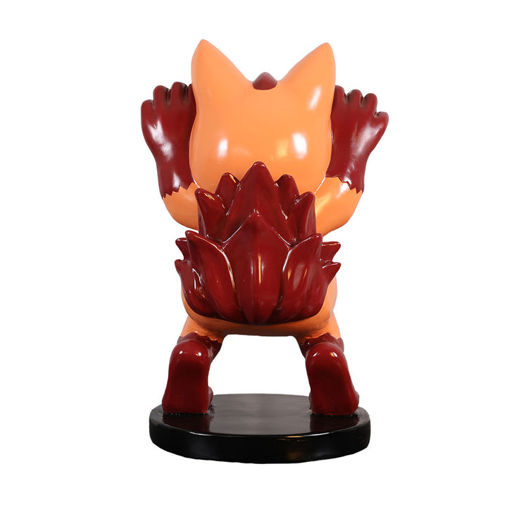 baby werewolf figurine with stand halloween display back view