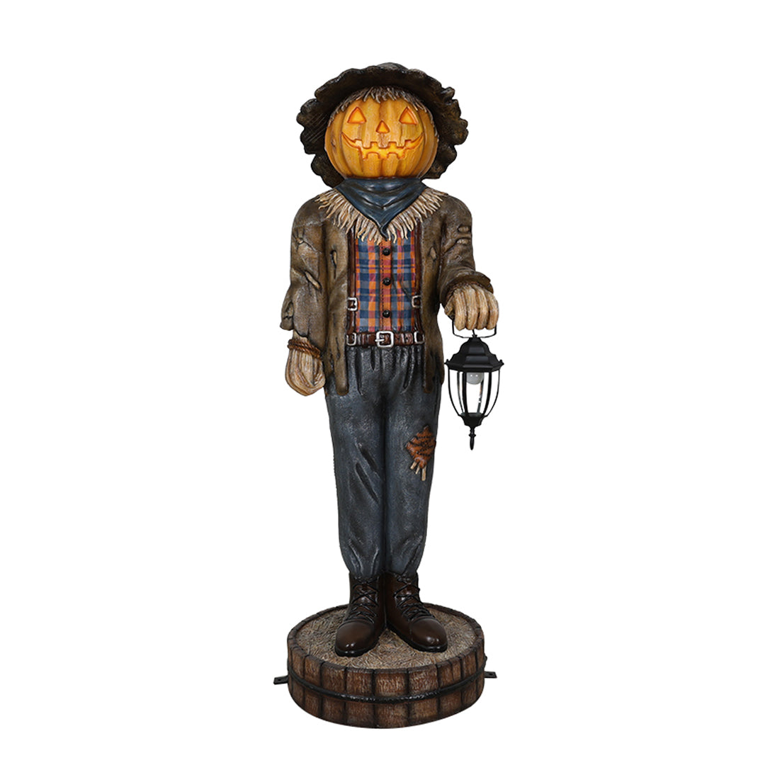 Pumpkin Scarecrow with Lamp