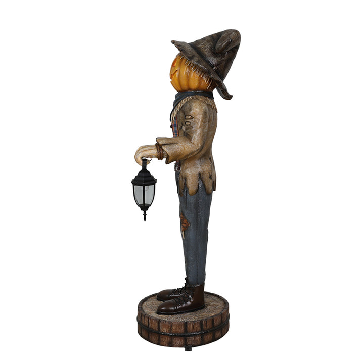 Pumpkin Scarecrow with Lamp