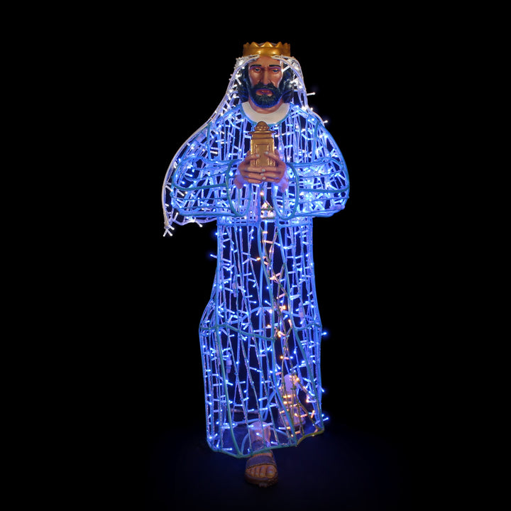 King 3 - Blue/Cold White - Floor standing