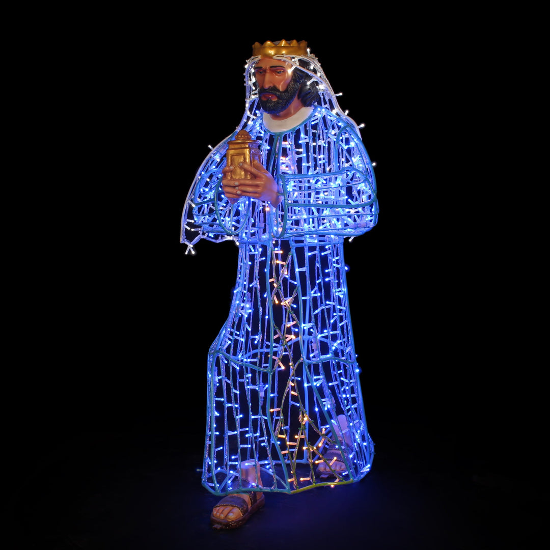 King 3 - Blue/Cold White - Floor standing