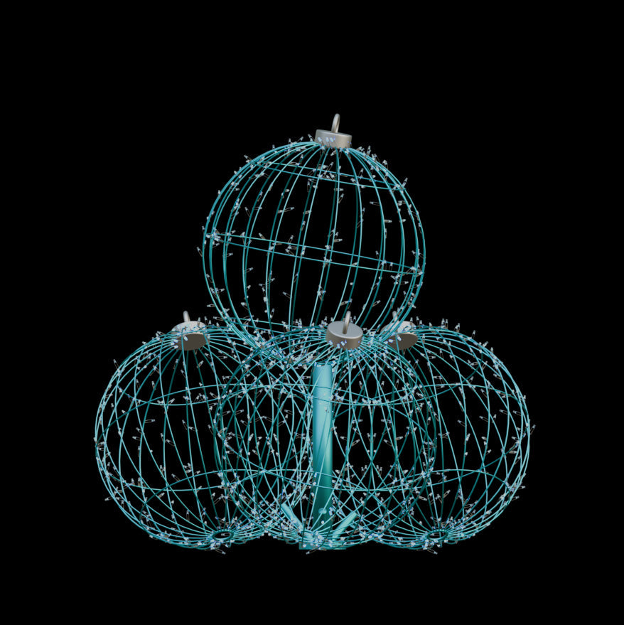 Illuminated Christmas Ball Stack