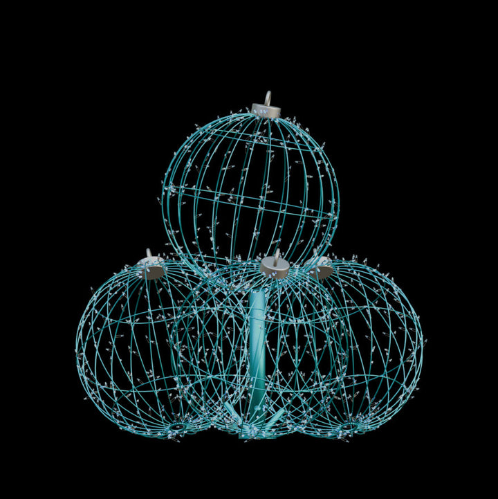 Illuminated Christmas Ball Stack