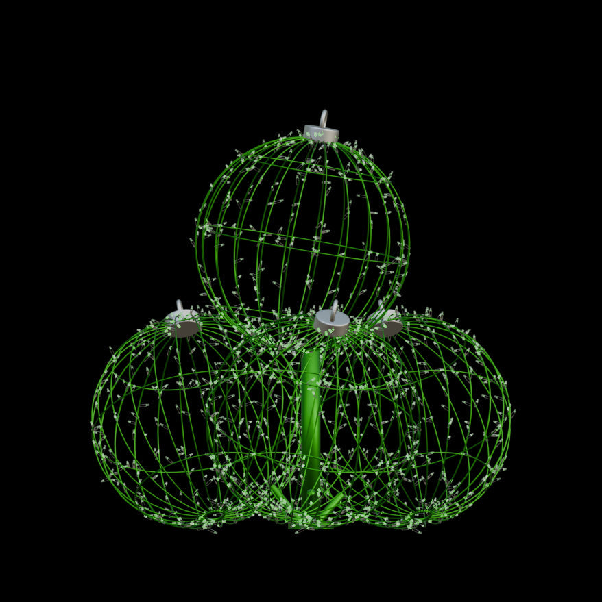 Illuminated Christmas Ball Stack