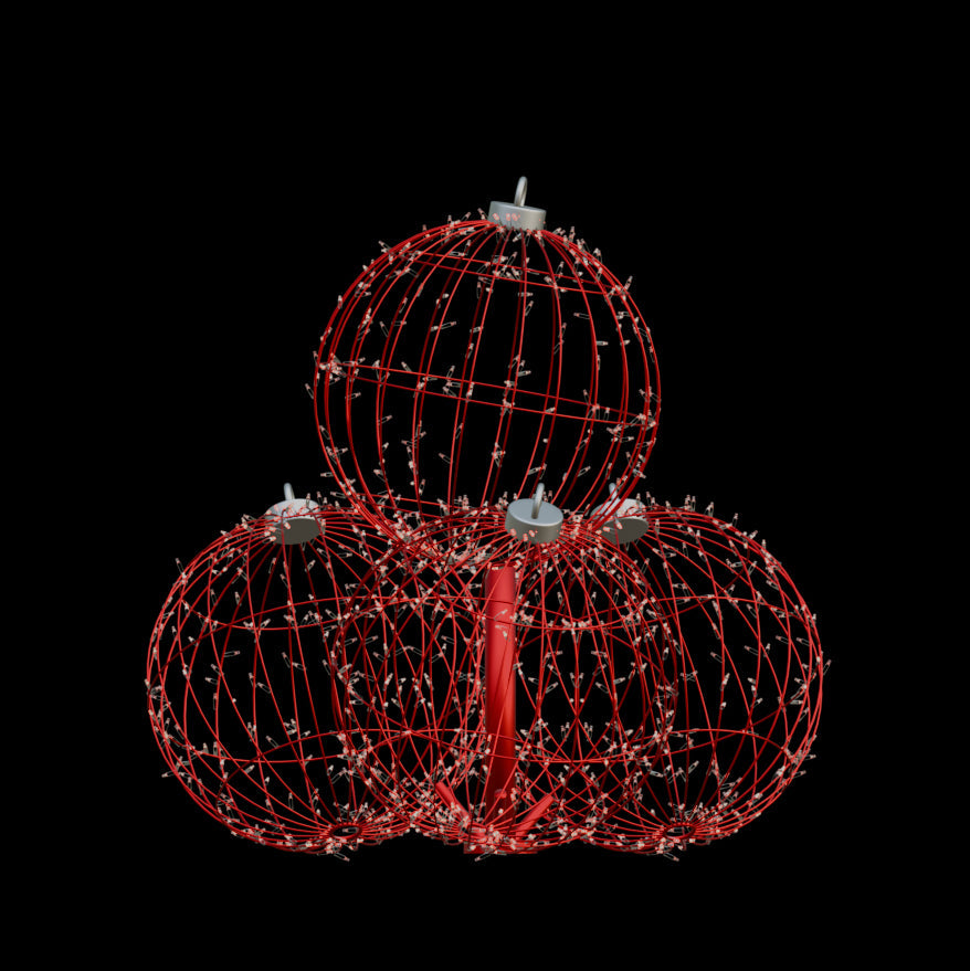 Illuminated Christmas Ball Stack