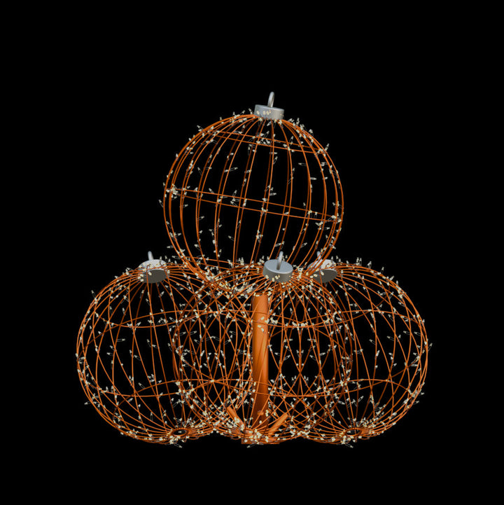 Illuminated Christmas Ball Stack