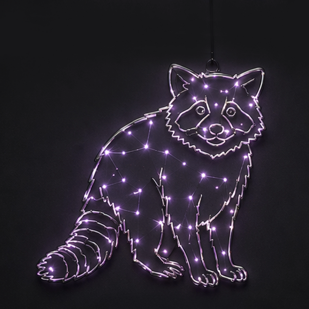 2D Hanging Raccoon