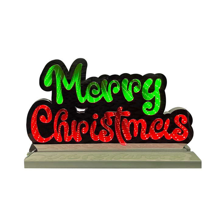40Cm Infinity Merry Christmas Letters With Wooden Base