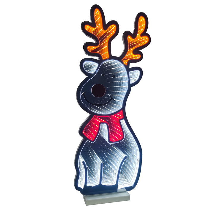 40cm Infinity Standing Reindeer With Wooden Base