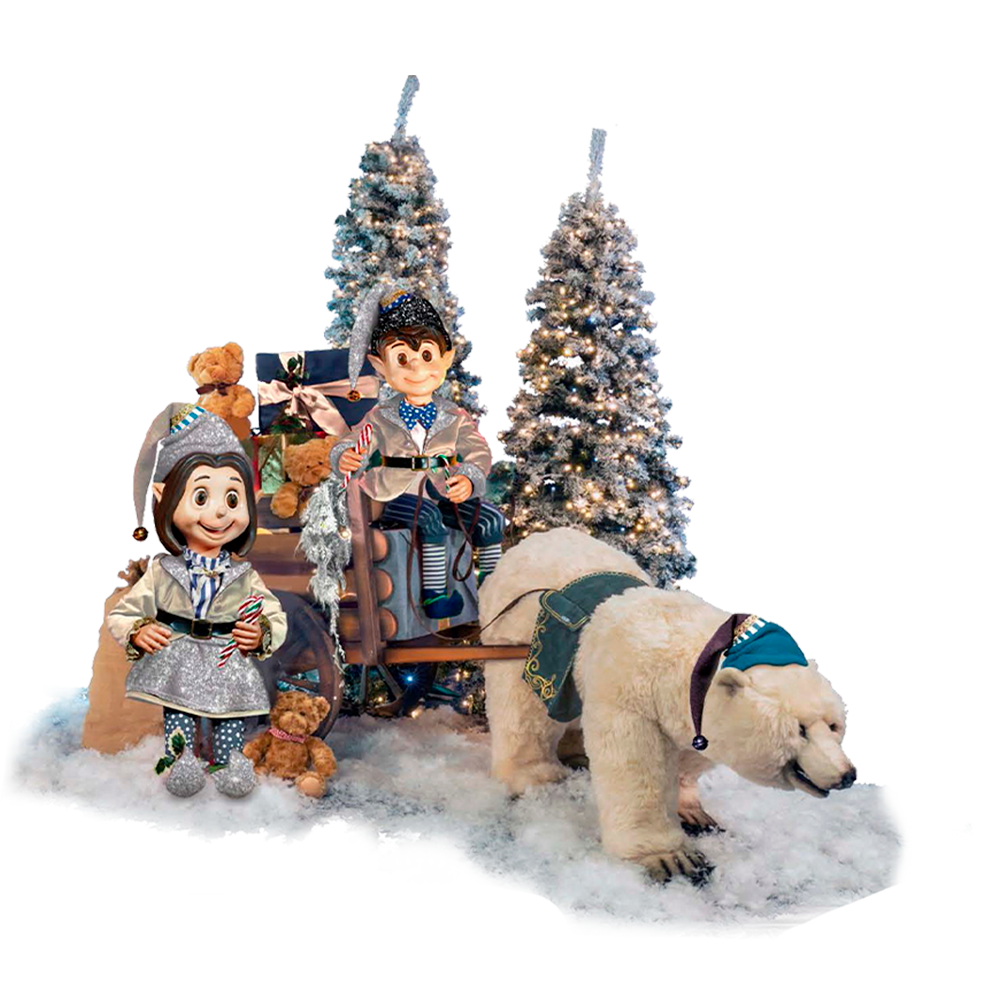 Wooden Cart with gifts