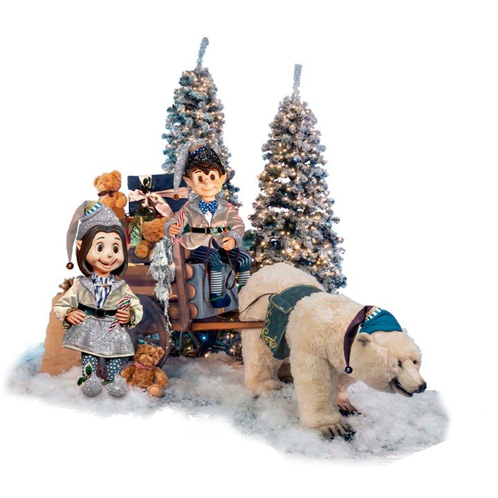 Wooden Cart with gifts