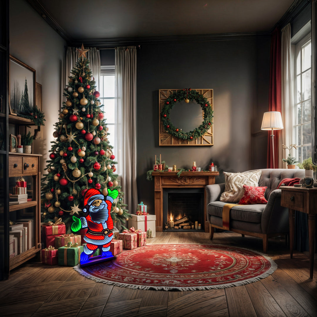 Infinity Standing Santa With Wooden Base (60cm or 120cm)