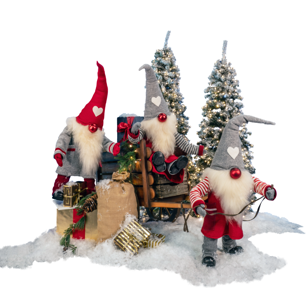 Wooden Cart with gifts