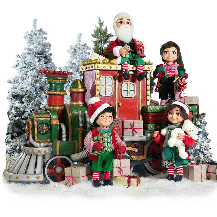 Santa's Christmas Express Animatronic Set