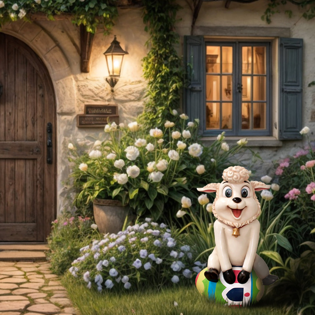 Easter Lamb Sitting in Easter Egg