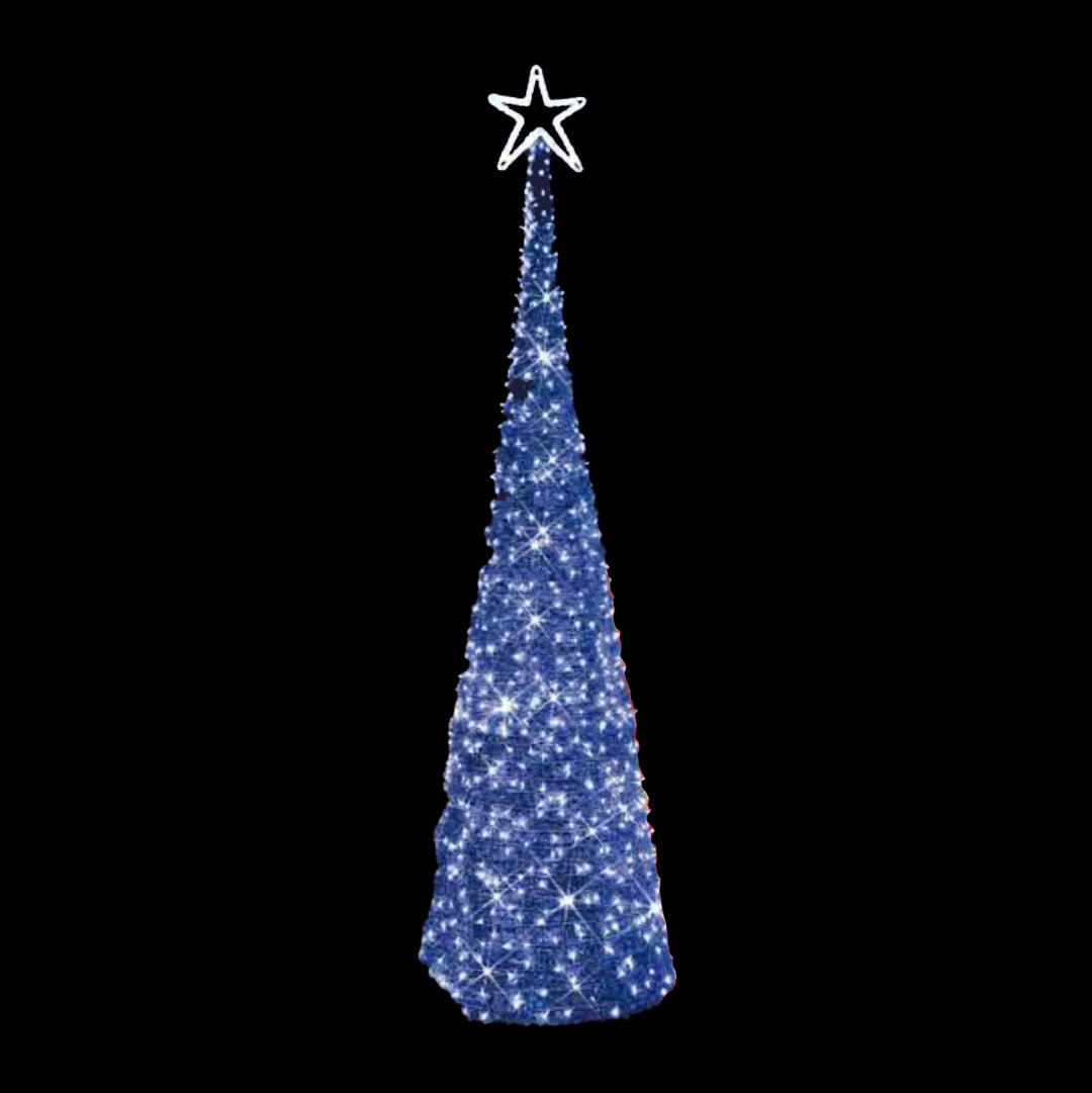 12.63' Blue Cone Tree with Star