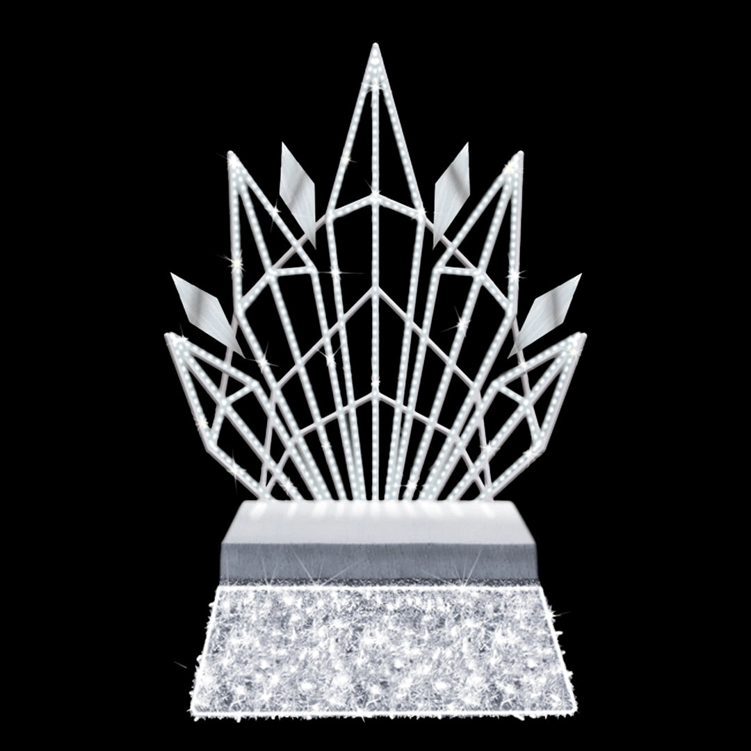3D Silver, White and Cool White Ice Throne 6.4'