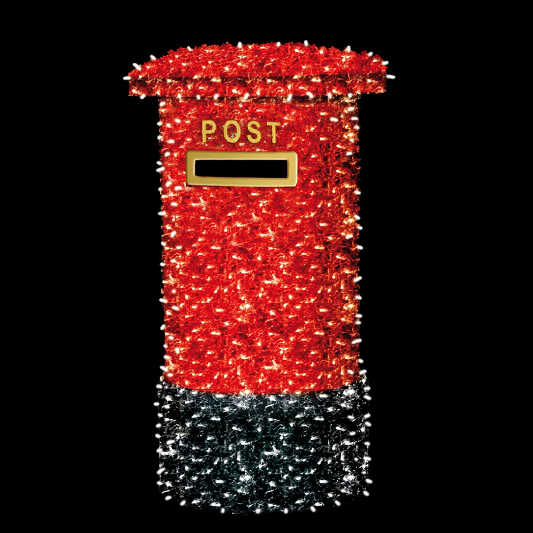 3D 5.6' Post Box Mail Box Red CW w/Flat Top 5.6