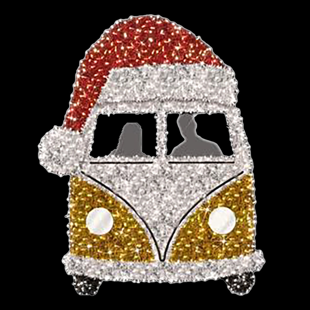 2D Van with Santa Hat with Plate 9'