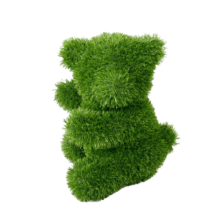 artificial turf grass, animal topiary, topiary animal, green topiary, outdoor décor, lifelike design, UV-resistant, weatherproof, garden décor, patio decoration, low maintenance, outdoor landscaping, bear-shaped decoration