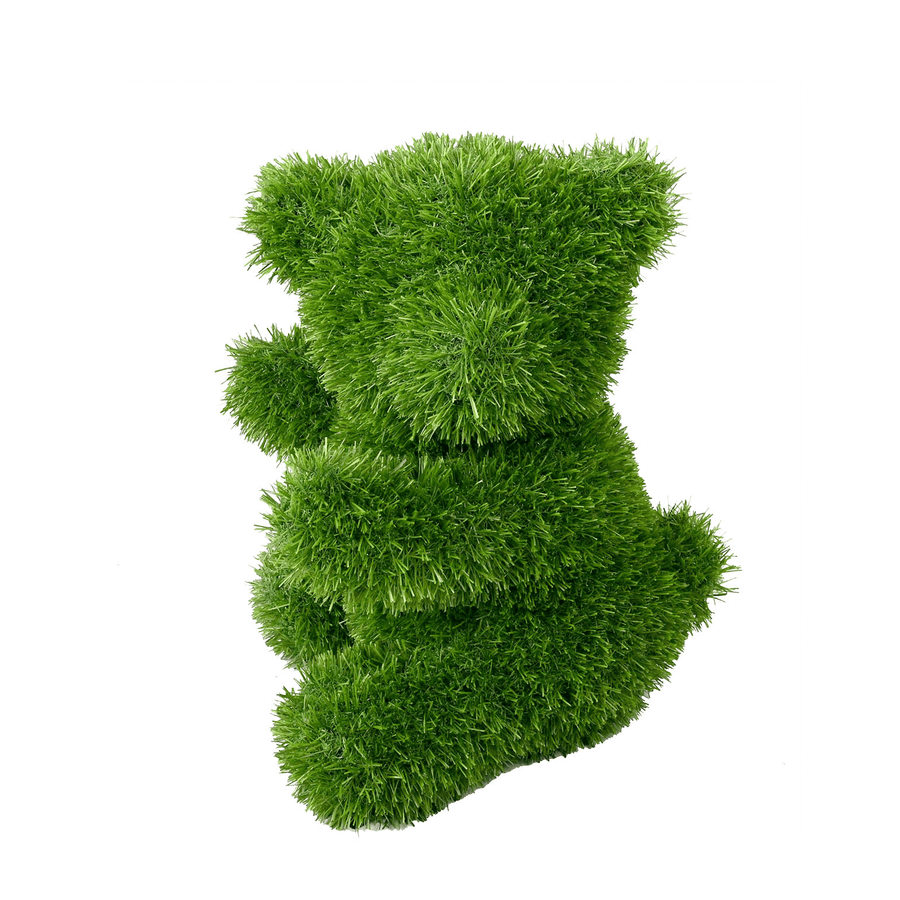 artificial turf grass, animal topiary, topiary animal, green topiary, outdoor décor, lifelike design, UV-resistant, weatherproof, garden décor, patio decoration, low maintenance, outdoor landscaping, bear-shaped decoration