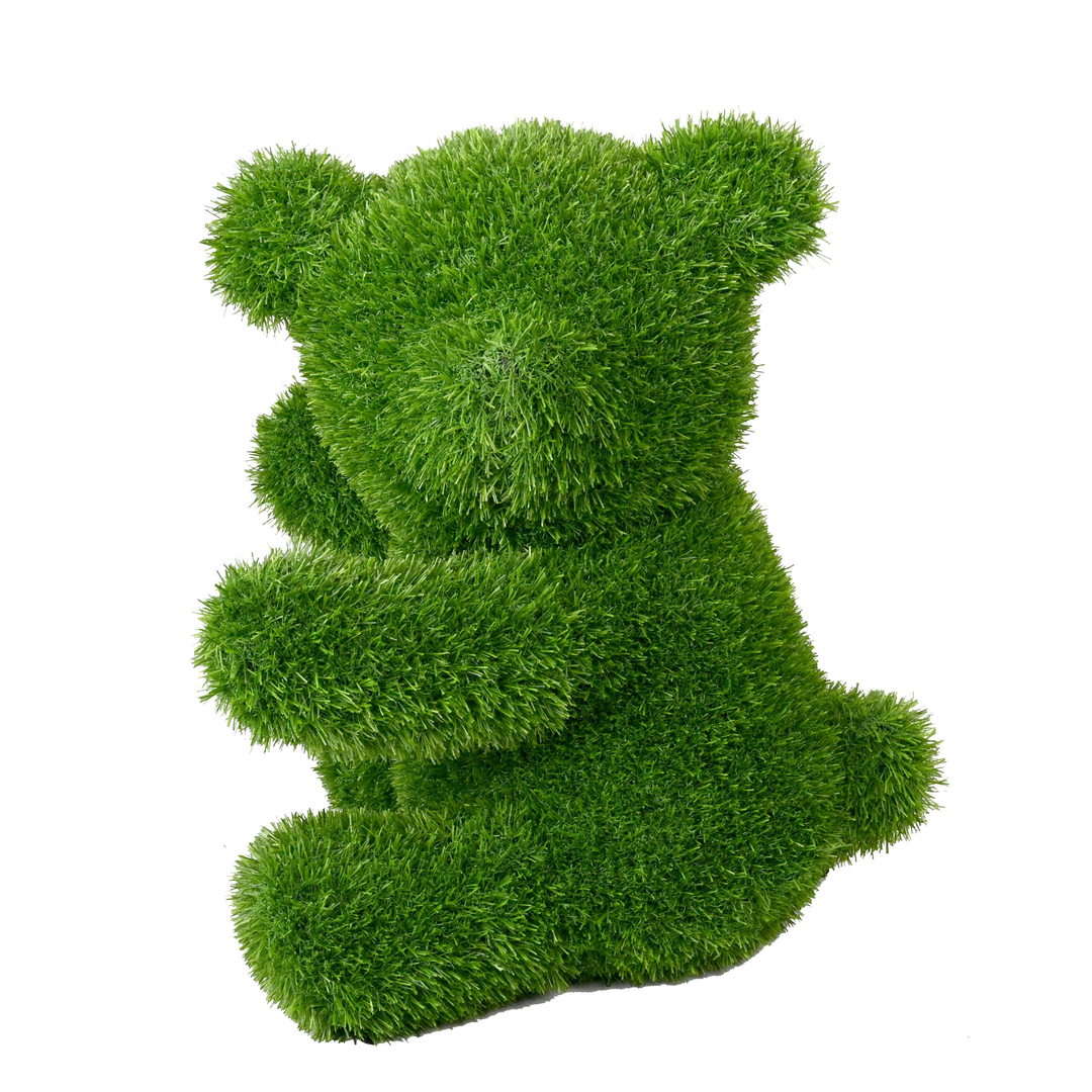 artificial turf grass, animal topiary, topiary animal, green topiary, outdoor décor, lifelike design, UV-resistant, weatherproof, garden décor, patio decoration, low maintenance, outdoor landscaping, bear-shaped decoration