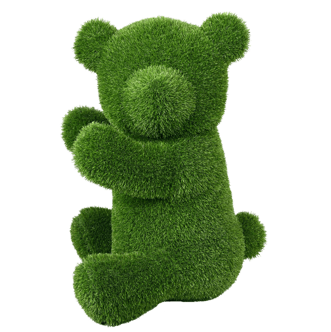 artificial turf grass, animal topiary, topiary animal, green topiary, outdoor décor, lifelike design, UV-resistant, weatherproof, garden décor, patio decoration, low maintenance, outdoor landscaping, bear-shaped decoration