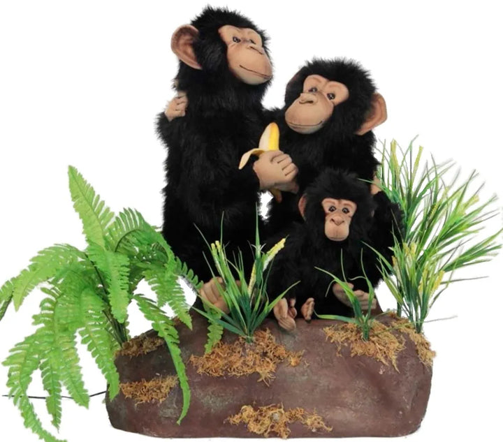 Animatronics Chimps on Rock - 71cm Tall