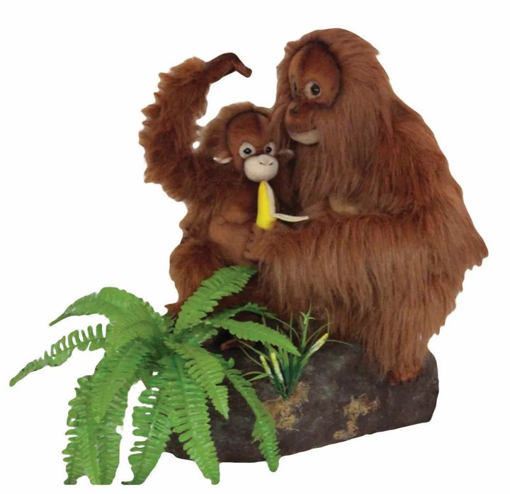 Animatronics Orangutans on Rock - 71cm Tall
